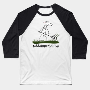 Funny sheep mows the lawn Baseball T-Shirt